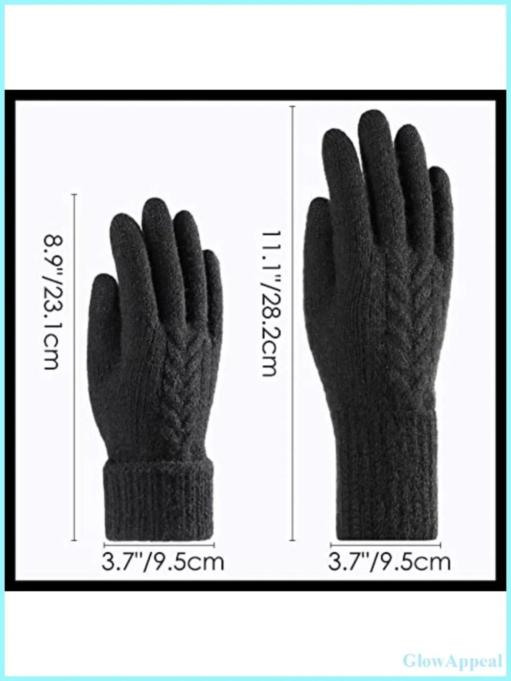 Women's Touch Screen Winter Gloves, Warm Knit Cold Weather Gloves